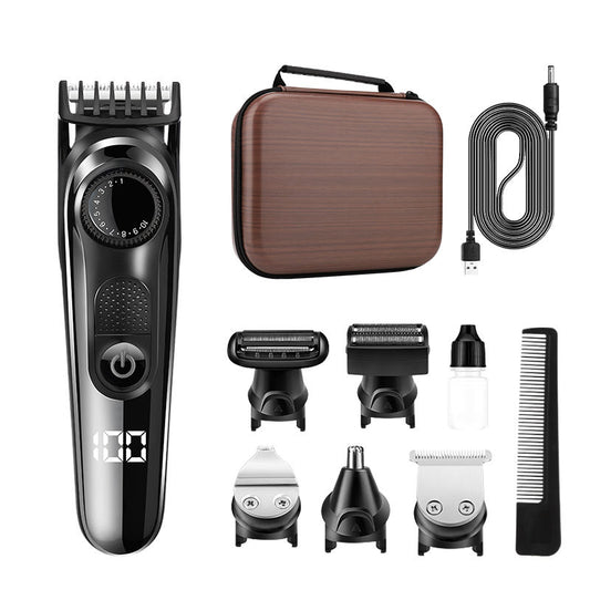 Hair Clipper Multifunctional Hair Clipper Carving Electric Hair Clipper Nose Hair Remover Shaver Set Shaver