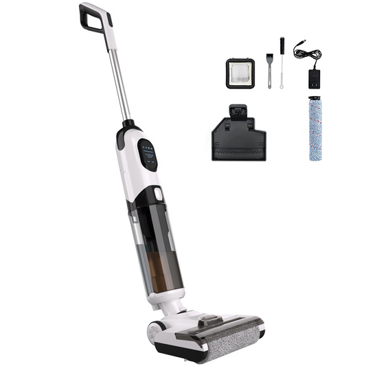 Intelligent floor cleaning machine - Home-use fully automatic sweeping, vacuuming and mopping machine in one unit
