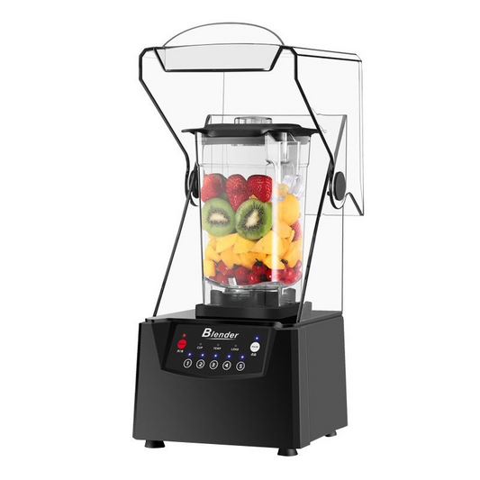 Ice cream machine with cover, food processor, soundproof blender, ice crusher, large-capacity commercial milk tea shop