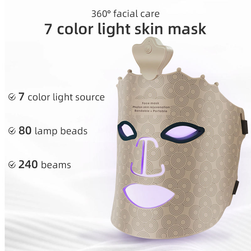 Professional phototherapy mask with LED red light, for skin care, facial rejuvenation and LED therapy beauty mask equipment.
