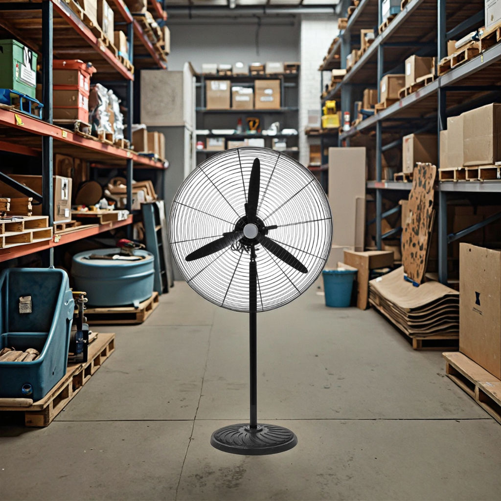 750mm Home High Speed Heavy Duty Industrial Pedestal Stand Fan Electric Air Cooling Metal Black