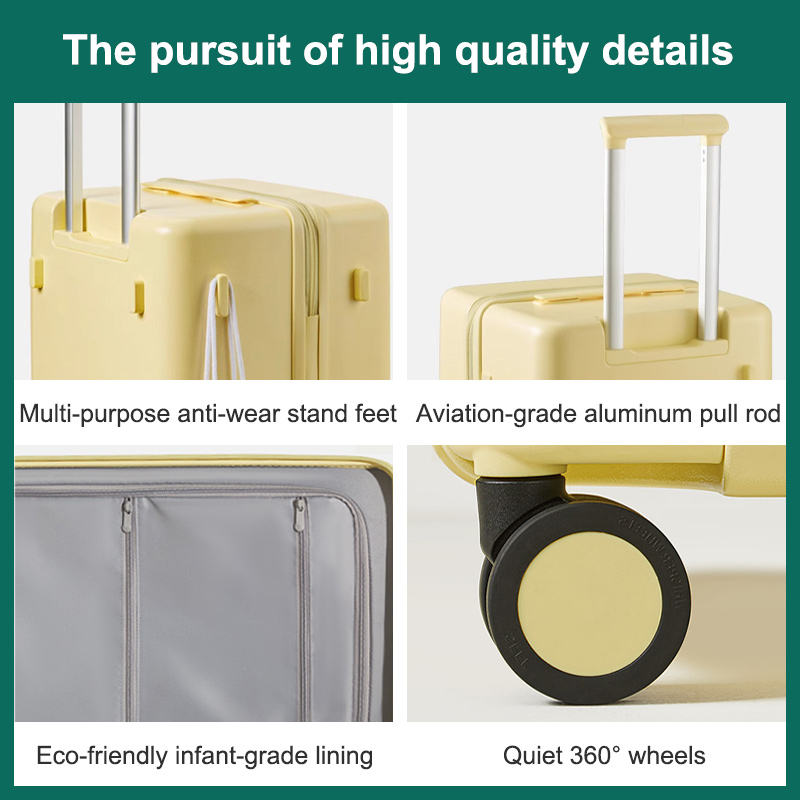 20-inch new stylish striped luggage, a popular design among influencers, multi-functional and thickened.