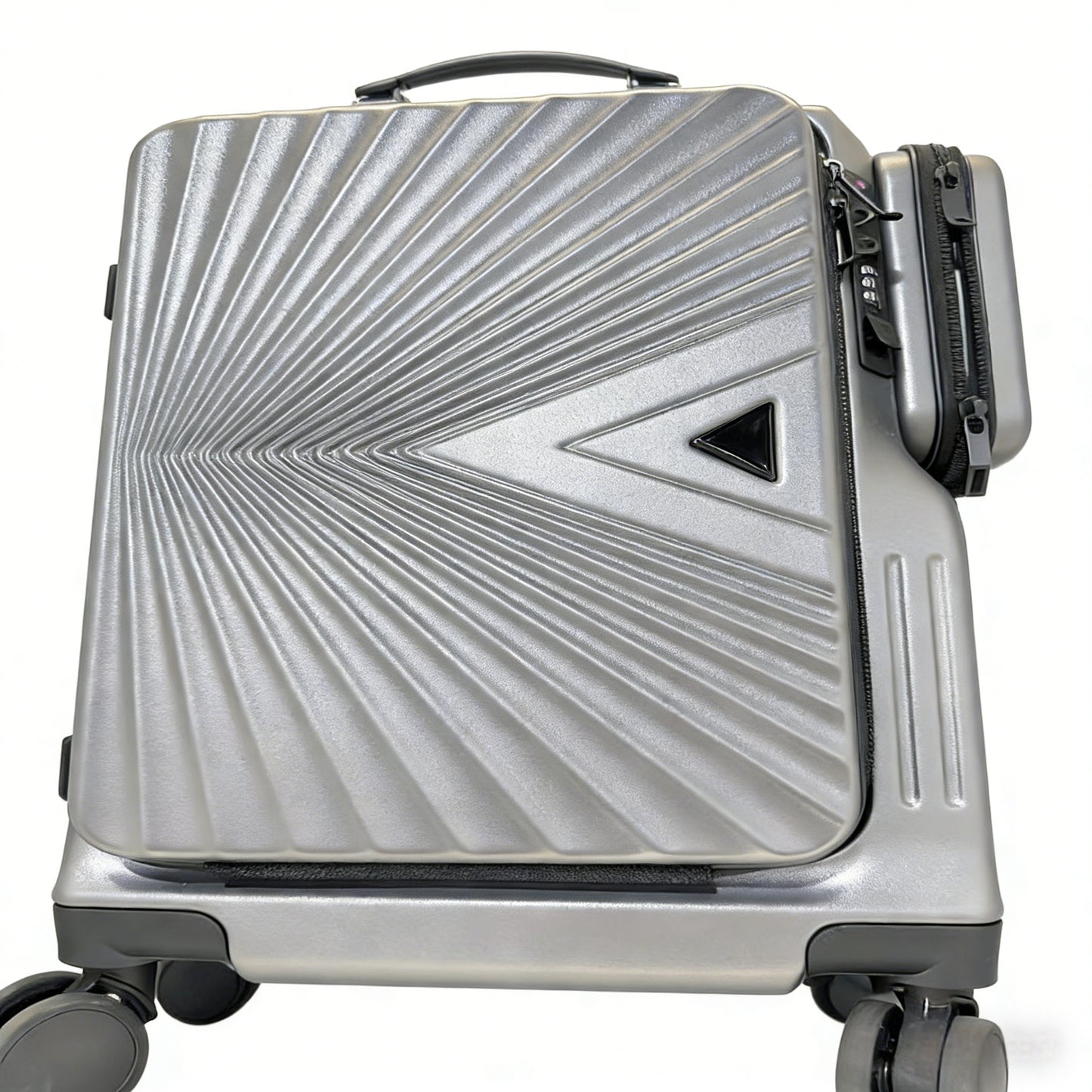 Aluminum Frame Luggage with Front & Side Access | 24-Inch Carry-On Suitcase with TSA Lock & Telescopic Handle