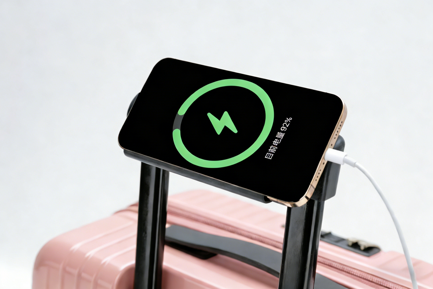 Front-Opening USB Charging Carry-On: 24-Inch Explosion-Proof Travel Suitcase with Lock