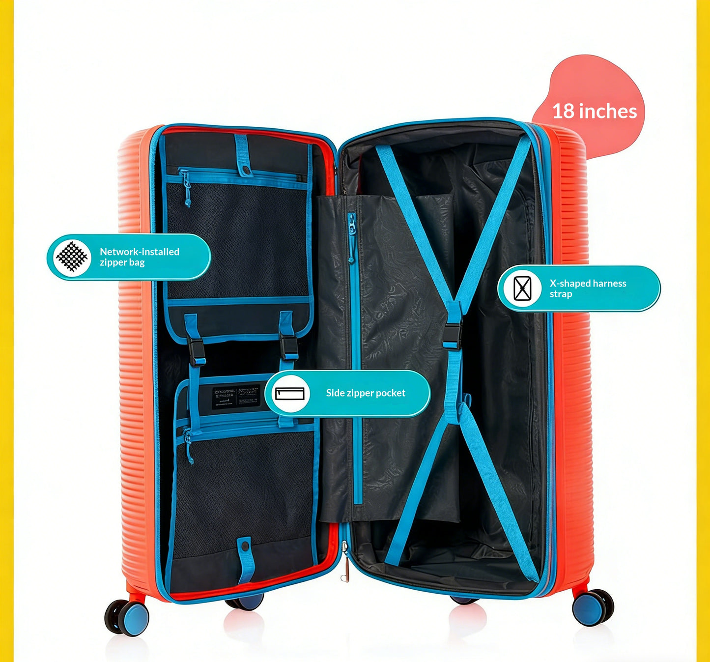 Compact Carry-On Luggage: Innovative Expandable Design, Large Capacity & Stylish