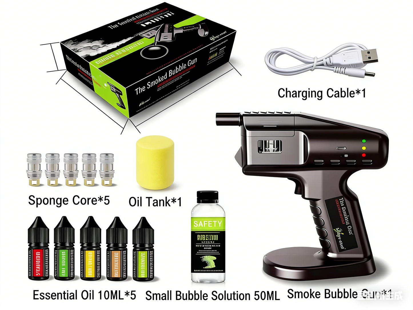Cocktail Smoked Bubble Gun Creative Aroma Atomizing Bubble Gun