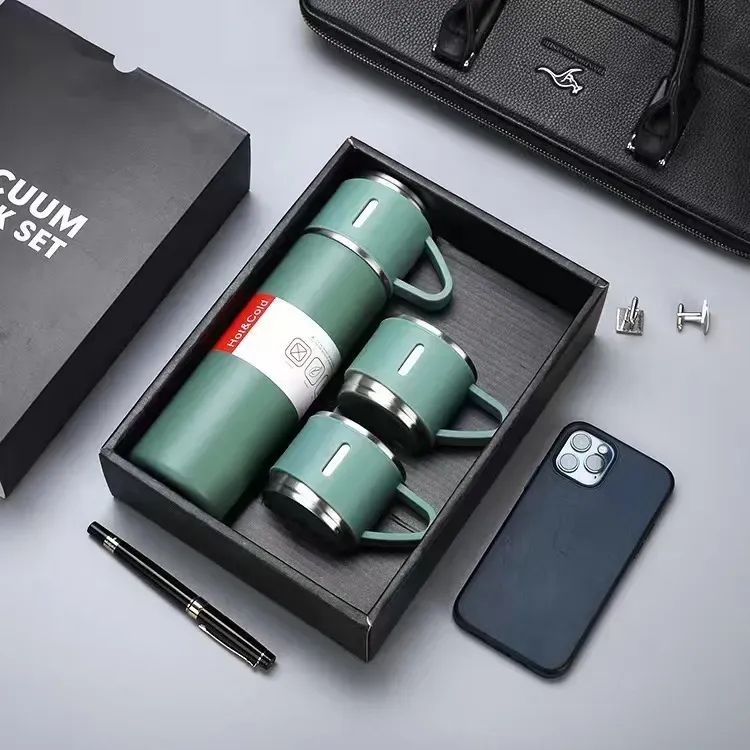 Premium Stainless Steel Vacuum Insulated Mug | Gift Set with 3 Lids