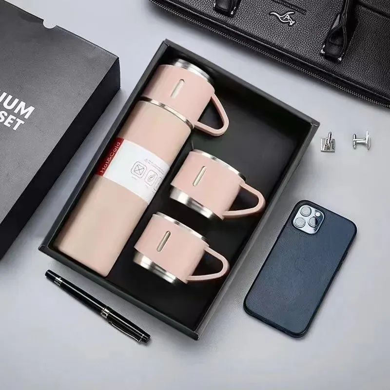 Premium Stainless Steel Vacuum Insulated Mug | Gift Set with 3 Lids