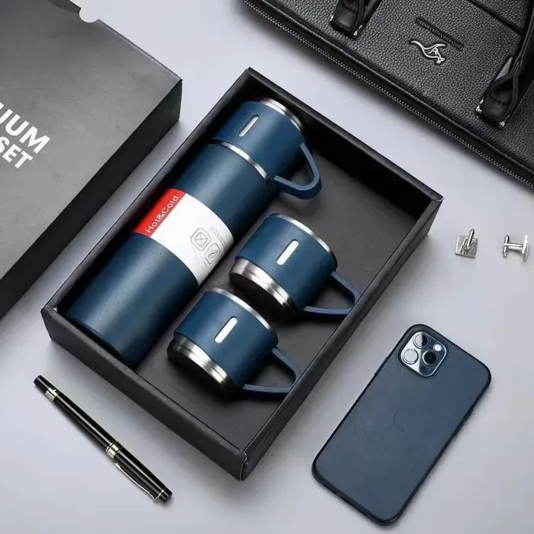 Premium Stainless Steel Vacuum Insulated Mug | Gift Set with 3 Lids