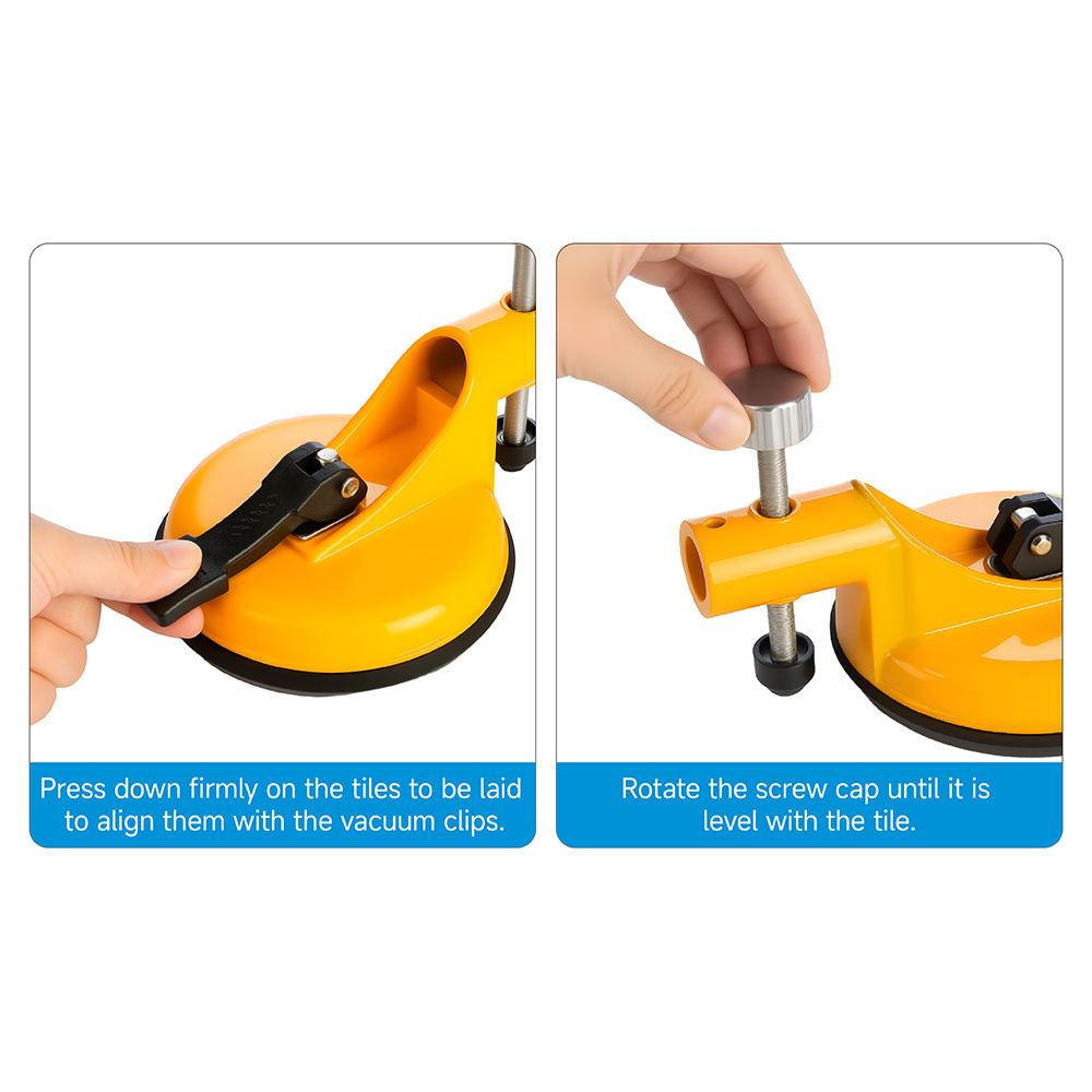 Powerful Vacuum Suction Cup - Manual Tile Leveler Tool for Marble Glass Rock Slabs Smooth Surface Installation Jointing & Fixing