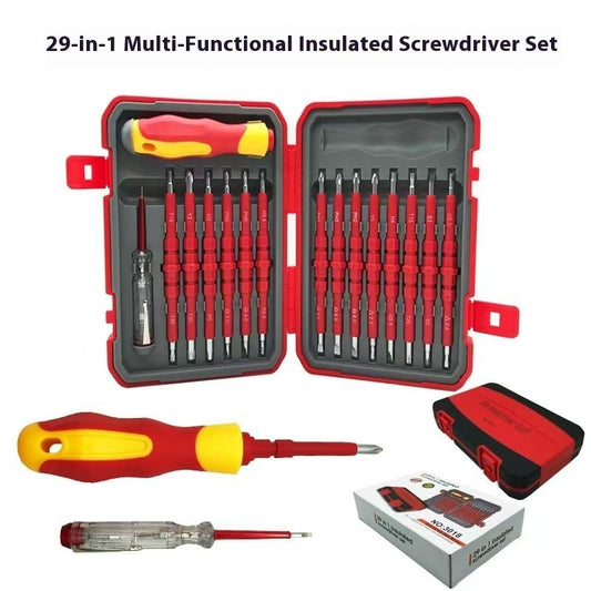 1000V Insulated Electrician Screwdriver Set, 29-pieces Screw Driver Set Kit, CR-V Magnetic Screwdriver Tool Set, Professional Electrician Tools