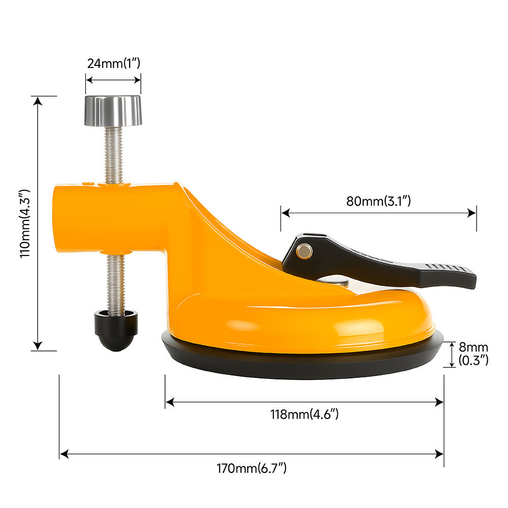 Powerful Vacuum Suction Cup - Manual Tile Leveler Tool for Marble Glass Rock Slabs Smooth Surface Installation Jointing & Fixing
