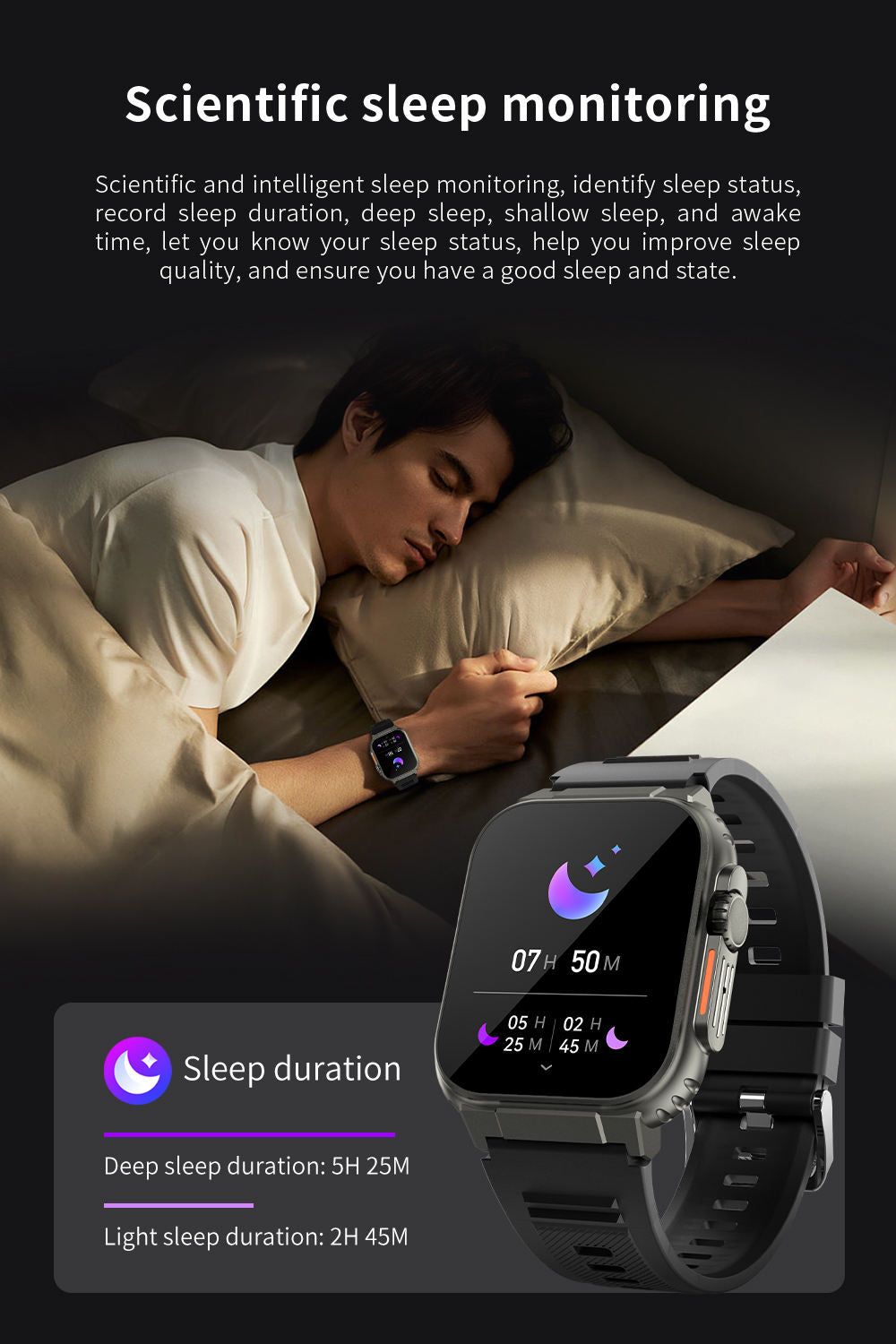 Fashion A70 Smart Watches Big Memory 1.96 Display 600mAh Battery Play Music BT Call Fitness Tracker Smartwatch for IOS Android
