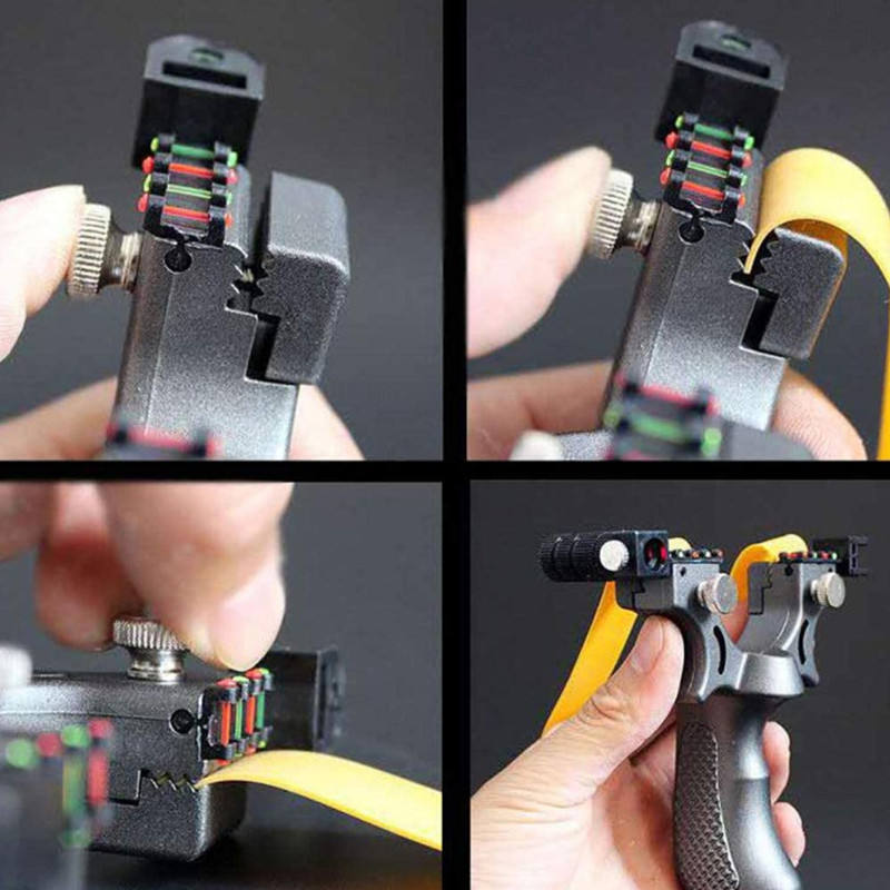 High-precision laser, high-power, fast-firing, accurate flat rubber band slingshot for outdoor competitive shooting.