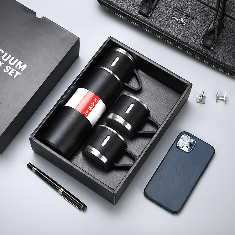 Premium Stainless Steel Vacuum Insulated Mug | Gift Set with 3 Lids
