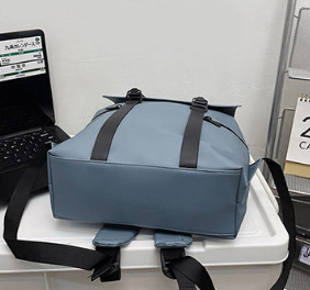 Sky Blue Backpack: Lightweight, Waterproof, Organized Storage with Breathable Back & Trolley Strap