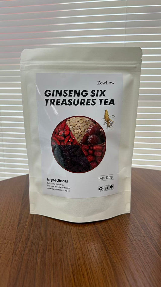 Six Treasures Tea with Ginseng & Wolfberry, Mild Nourishing Drink