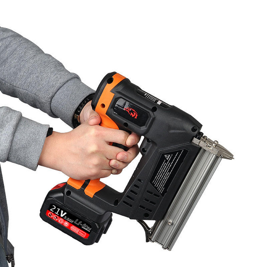 Lithium-ion battery powered automatic nail gun, pneumatic nail gun, suitable for plumbing and woodworking, F30 model, jam-free, low-noise straight nail gun.