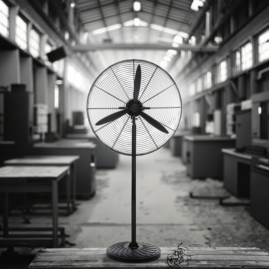 750mm Home High Speed Heavy Duty Industrial Pedestal Stand Fan Electric Air Cooling Metal Black