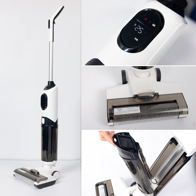 Intelligent floor cleaning machine - Home-use fully automatic sweeping, vacuuming and mopping machine in one unit