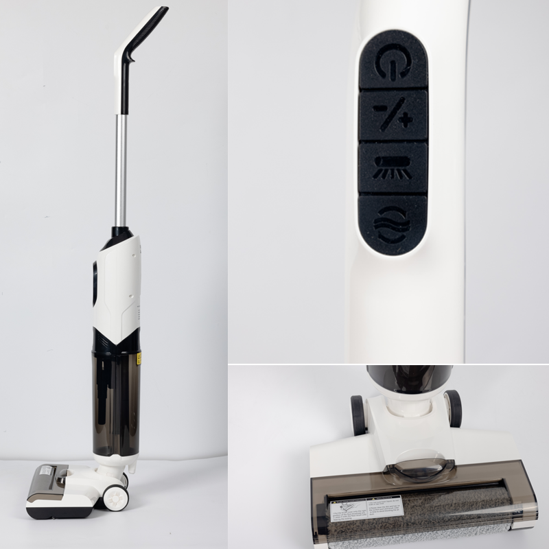 Intelligent floor cleaning machine - Home-use fully automatic sweeping, vacuuming and mopping machine in one unit
