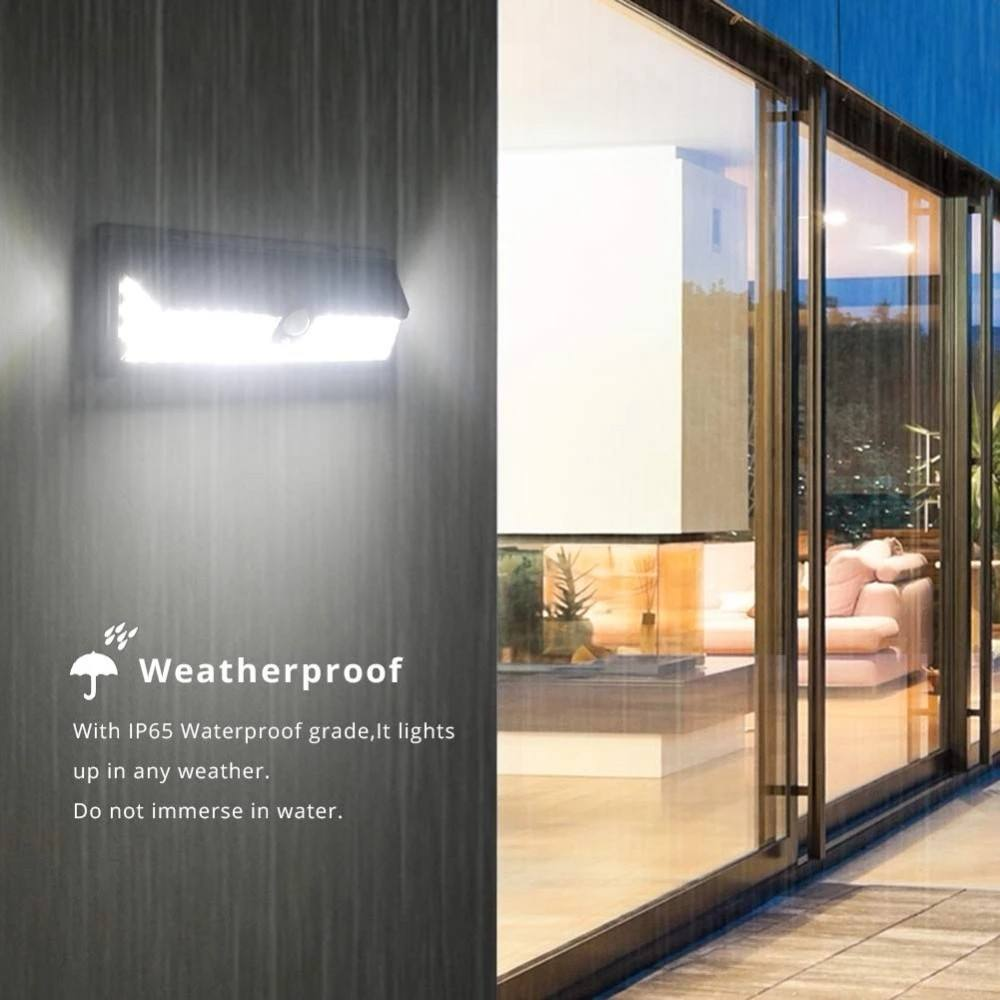 Solar Wall Lamp, Three-Sided Wall Light XY003: 118 LED Human Body Induction Home Garden Light, Outdoor Lighting, Waterproof Courtyard Garden Pathway Lamp