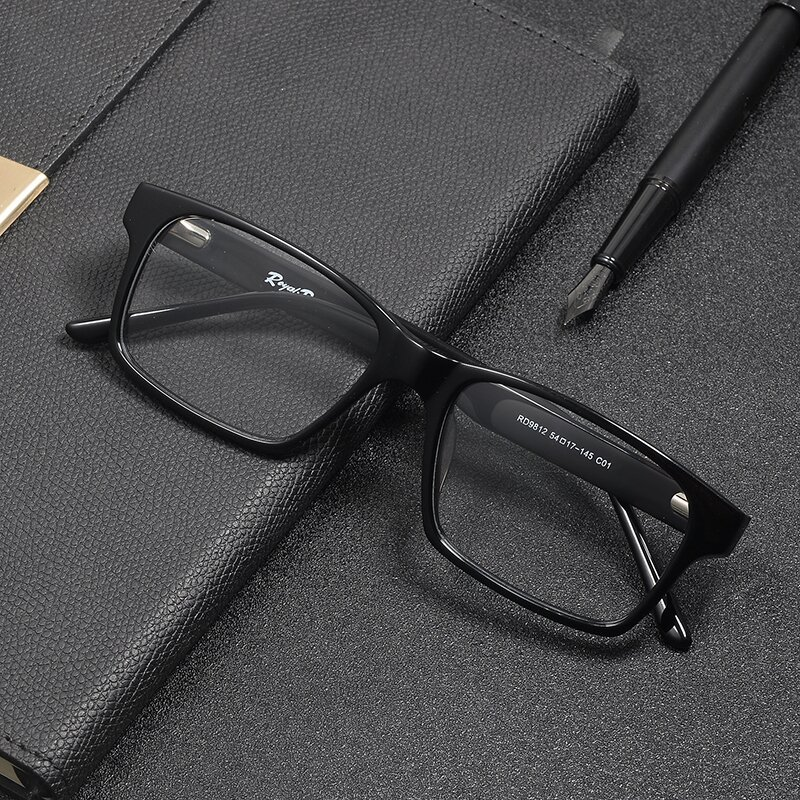 Retro-style acetate frame reading glasses for men and women, available in prescriptions from +1.00 to +3.50, high-end brand, anti-fatigue, blue light blocking.