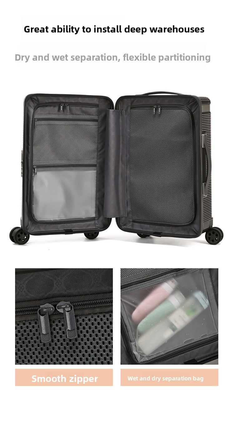 28-inch extra-thick, large-capacity, shockproof, double-layer, explosion-proof zipper travel suitcase