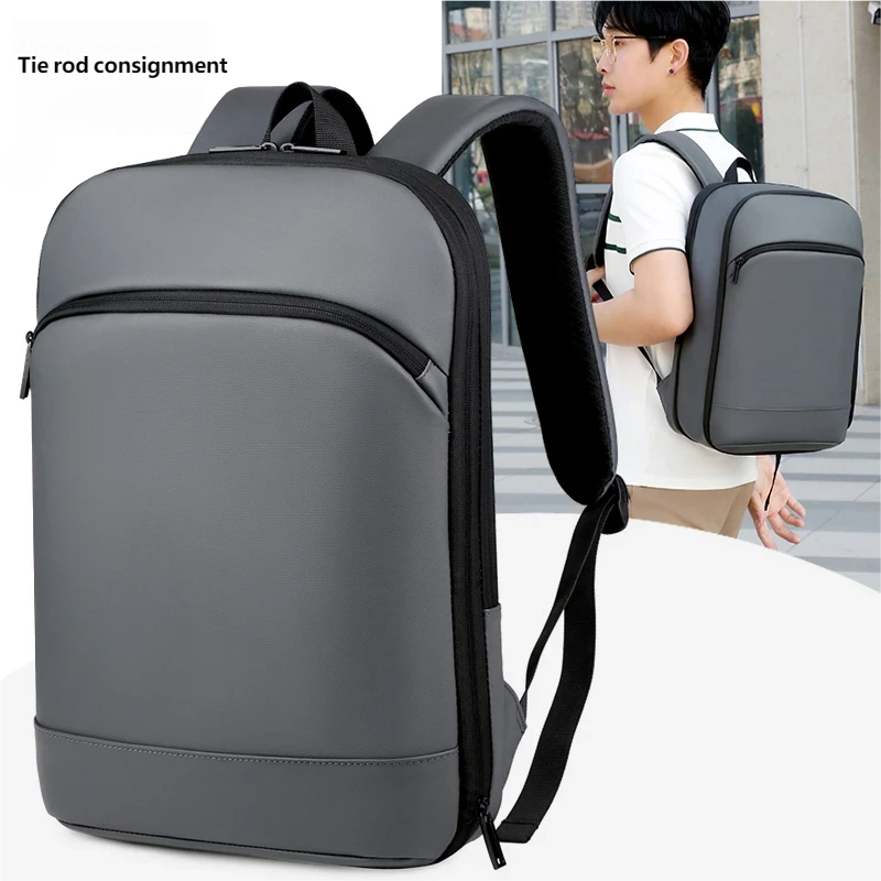 Ultra-thin commuter backpack with large capacity and expandable design; multi-functional waterproof shoulder bag
