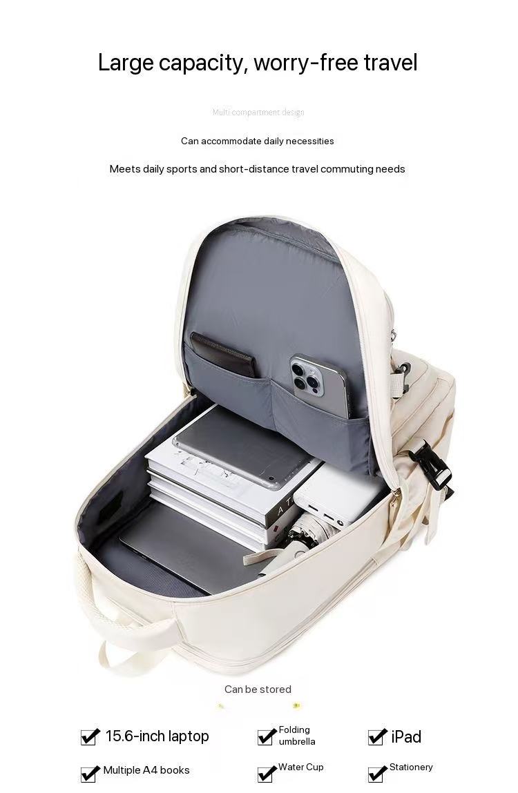 Backpack with Dry & Wet Separation, Water-resistant Material, Dual-use Laptop Bag for Travel & School