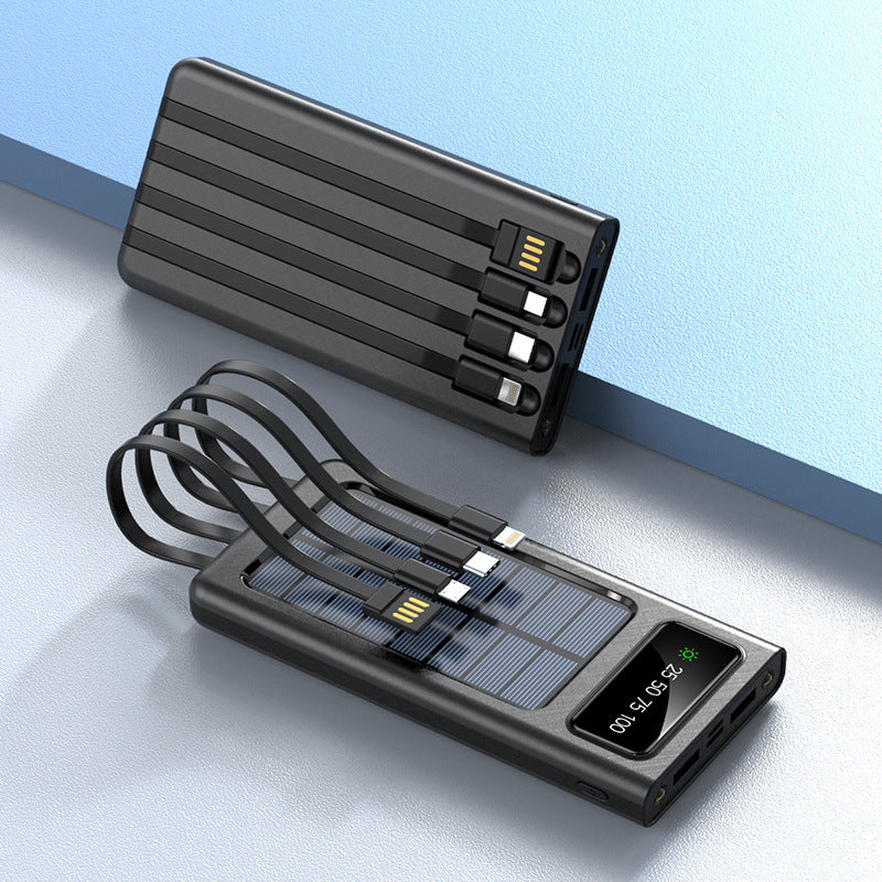 Solar power bank 20000 mAh large capacity portable outdoor emergency mobile power supply