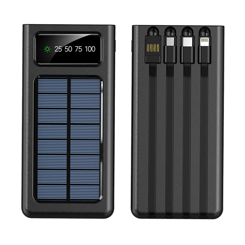 Solar power bank 20000 mAh large capacity portable outdoor emergency mobile power supply