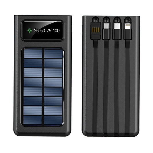 Solar power bank 20000 mAh large capacity portable outdoor emergency mobile power supply