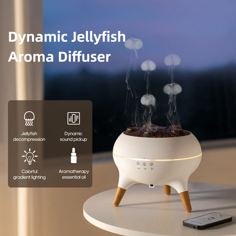 New Dynamic Jellyfish Aroma Diffuser — 250ml Portable Ultrasonic Air Humidifier for Home