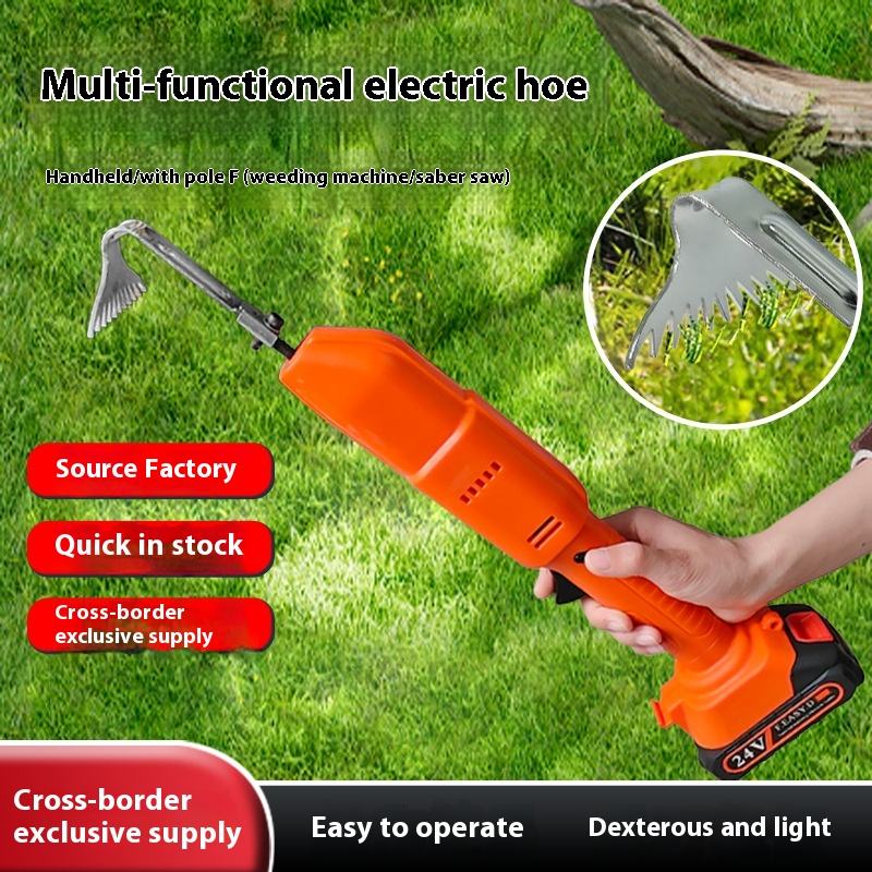 Lithium-Ion Handheld Micro Tiller — Small Electric Rotary Cultivator for Garden Bonsai, Flower Beds & Farm Weeding