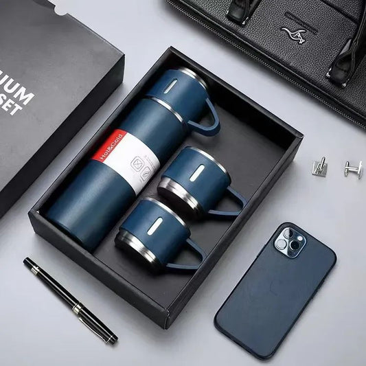 Premium Stainless Steel Vacuum Insulated Mug | Gift Set with 3 Lids