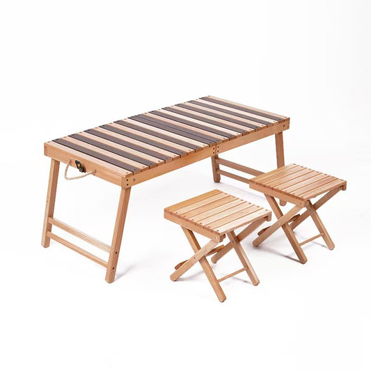 Outdoor table and stool set, one table and two stools set
