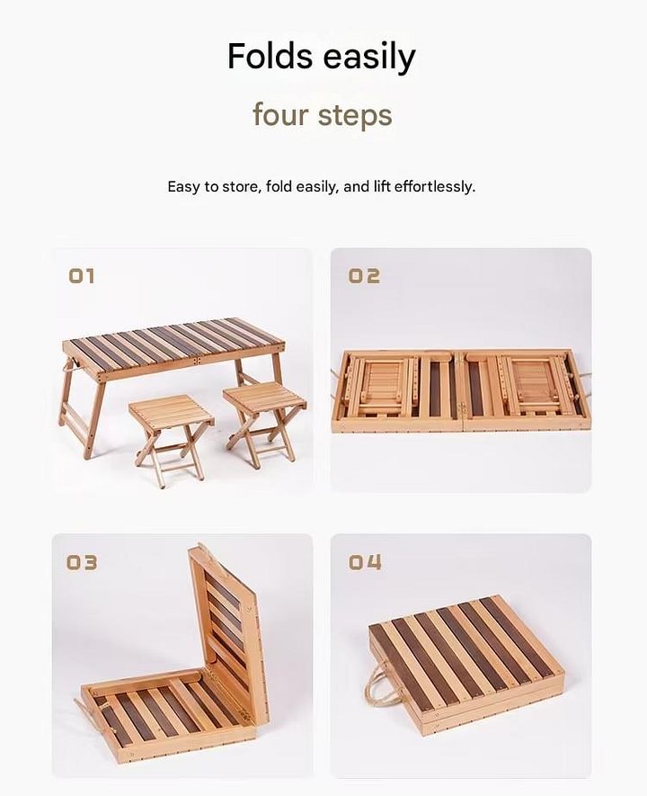 Outdoor table and stool set, one table and two stools set