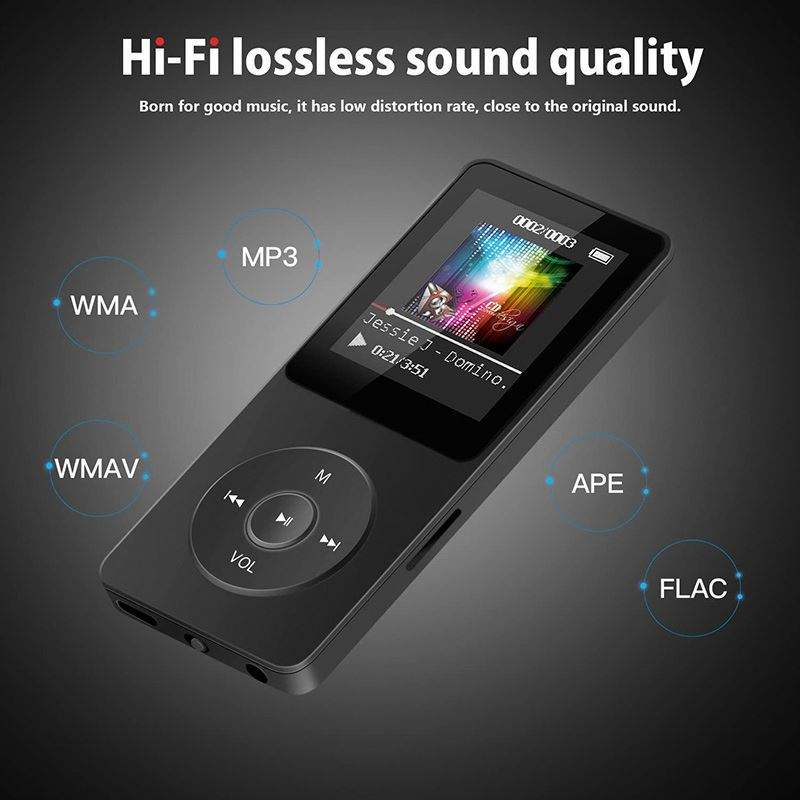 Portable player with 1.8-inch thin-film transistor display, portable music player, lossless video recorder, FM radio, video support, TF card, MP3 player