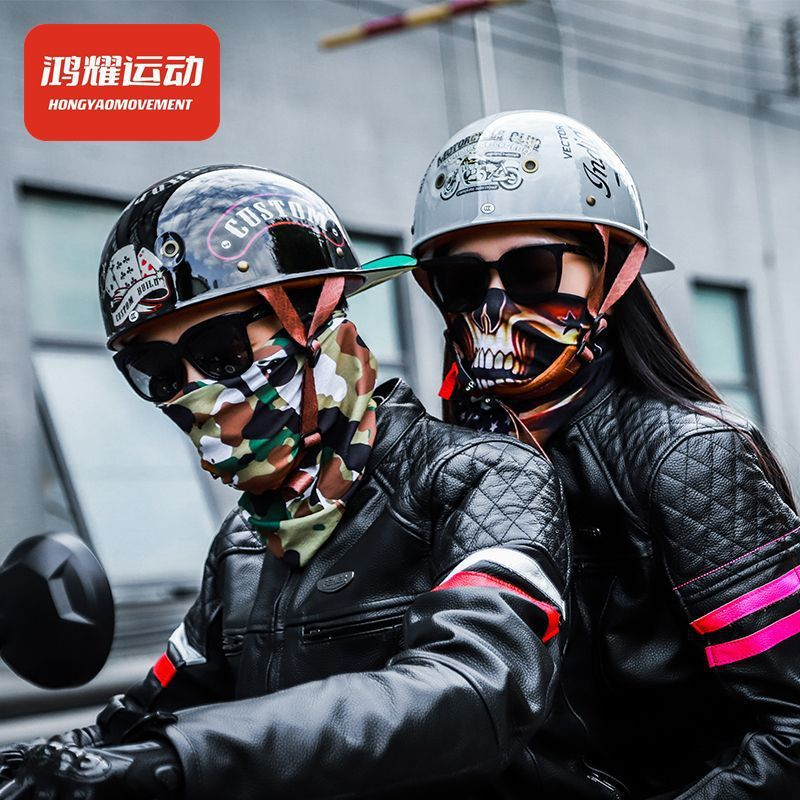 Fashion retro personality baseball cap helmet cycling helmet unisex summer motorcycle head helmet lightweight and fashionable