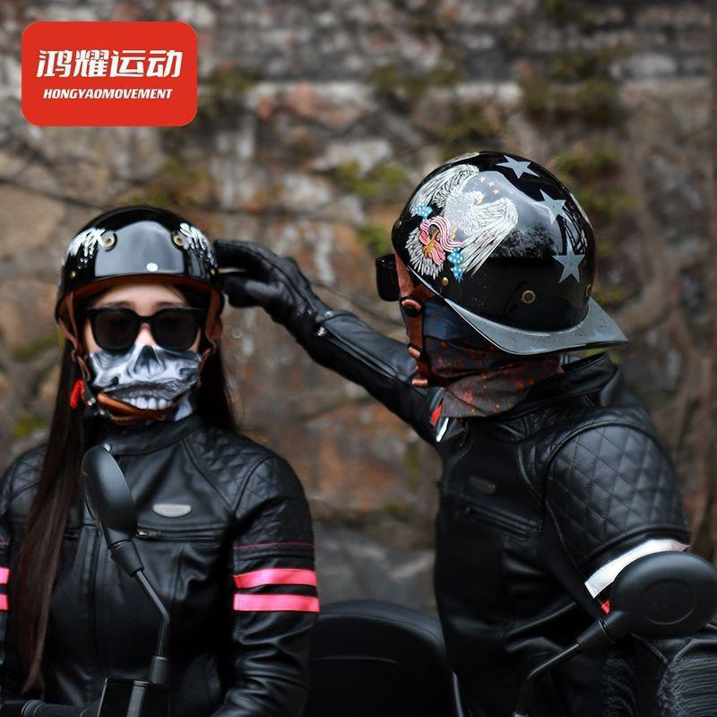 Fashion retro personality baseball cap helmet cycling helmet unisex summer motorcycle head helmet lightweight and fashionable