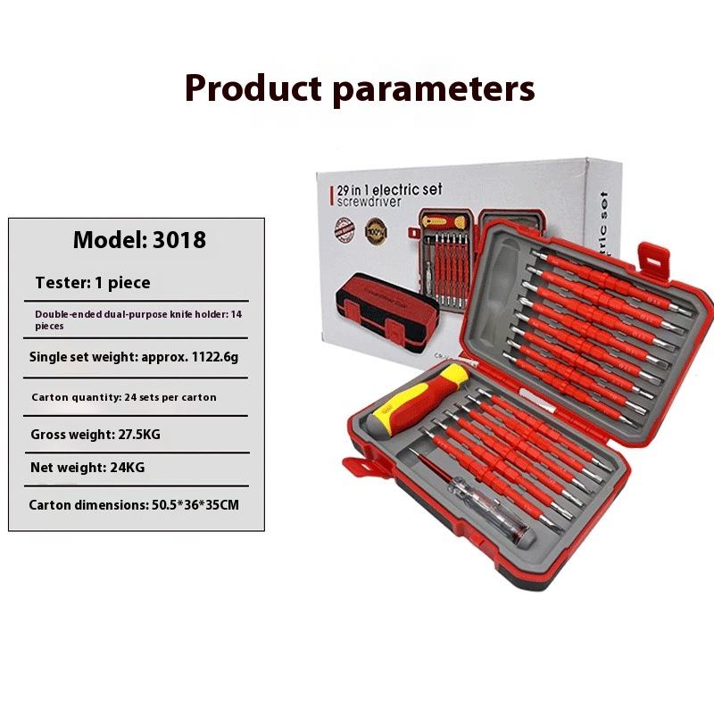 1000V Insulated Electrician Screwdriver Set, 29-pieces Screw Driver Set Kit, CR-V Magnetic Screwdriver Tool Set, Professional Electrician Tools