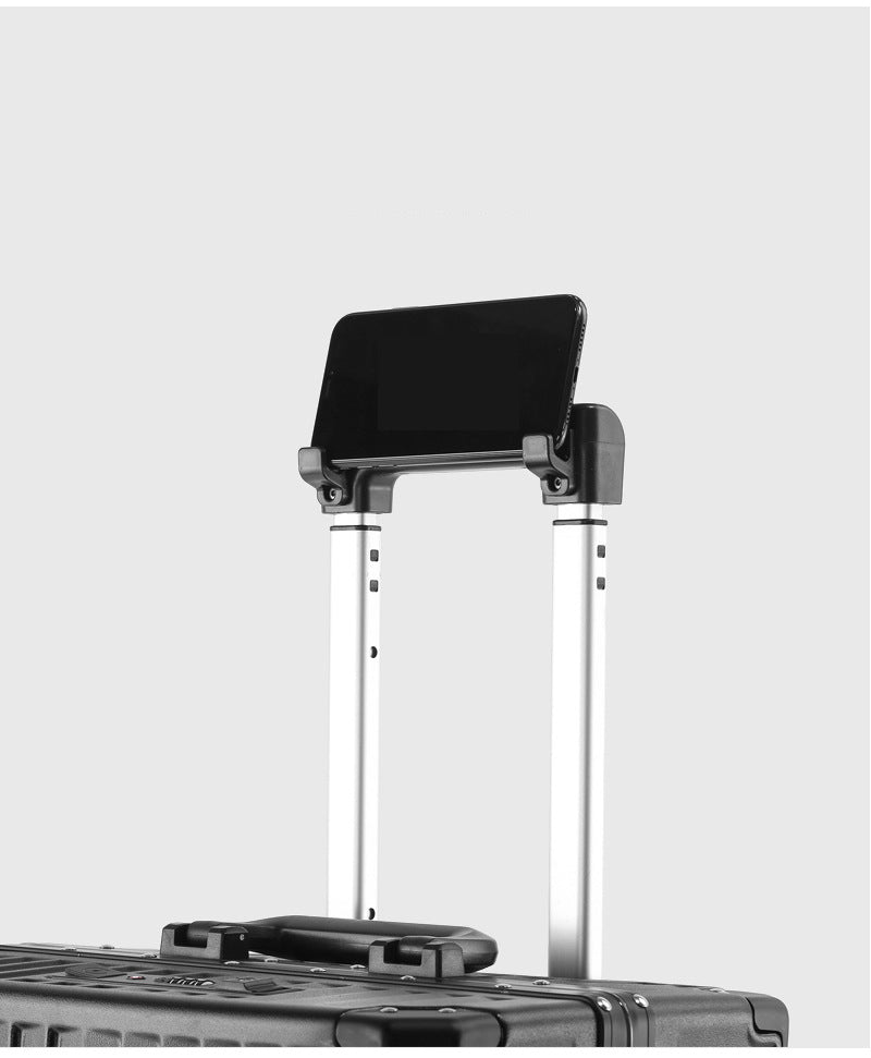 24-Inch Large Capacity Travel Aluminum Frame Luggage: Multi-Functional Durable Suitcase for Business & Leisure Travelers