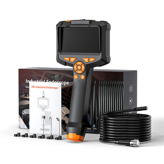 Video Endoscope for Pipe Inspection & Automotive Repair — Dual-Lens Waterproof Industrial Borescope for Sewer Lines