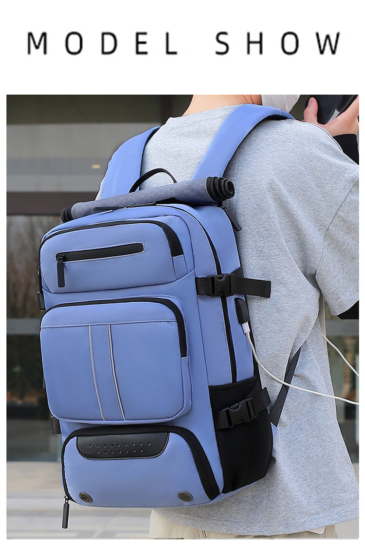 Business Style Laptop Backpack, Water-resistant Material, Large Capacity Bag for All Users