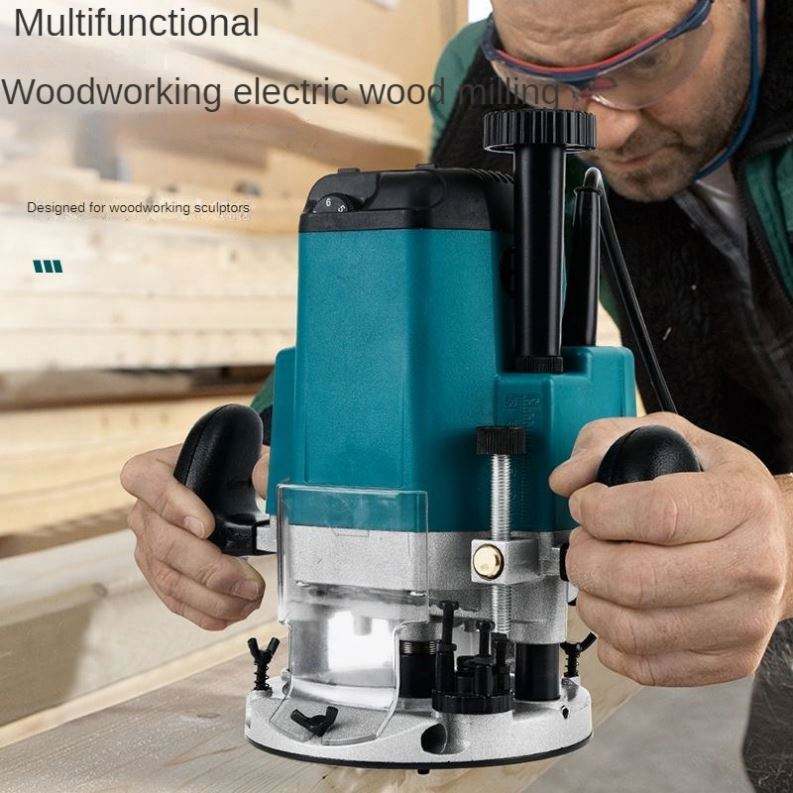 Woodworking trimming machine engraving machine slotting machine electric wood router tenoning tool