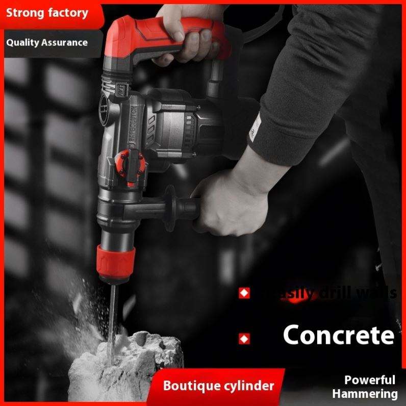 Industrial-grade electric drill and hammer for home concrete work, multi-functional impact drill/hammer