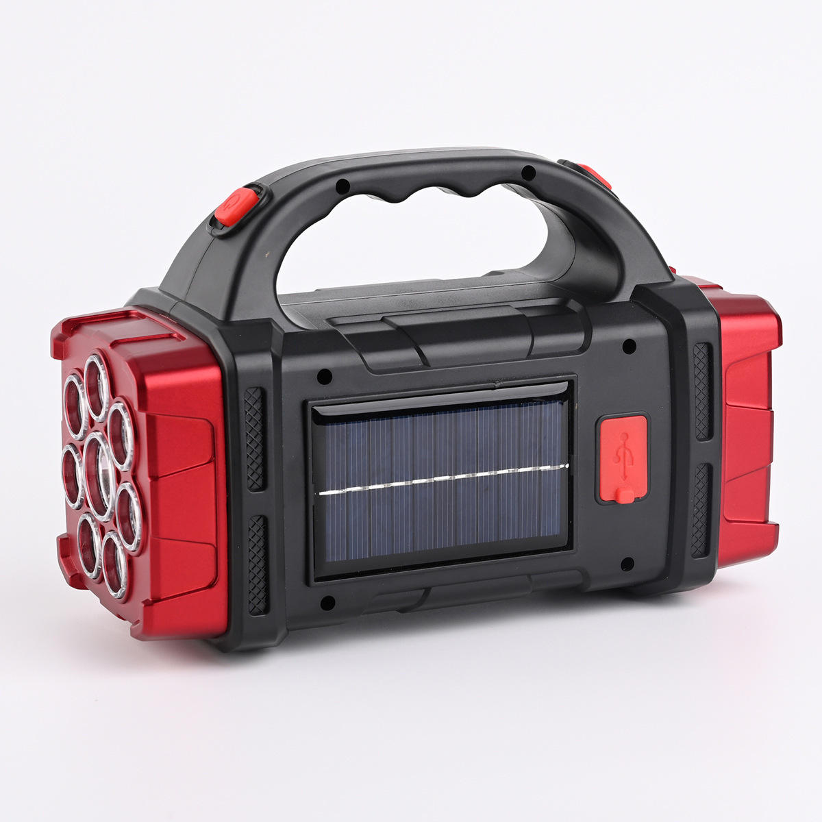 Multifunctional LED strong light portable lantern solar home multi-light source lighting emergency light waterproof outdoor camping high-power work light flashlight