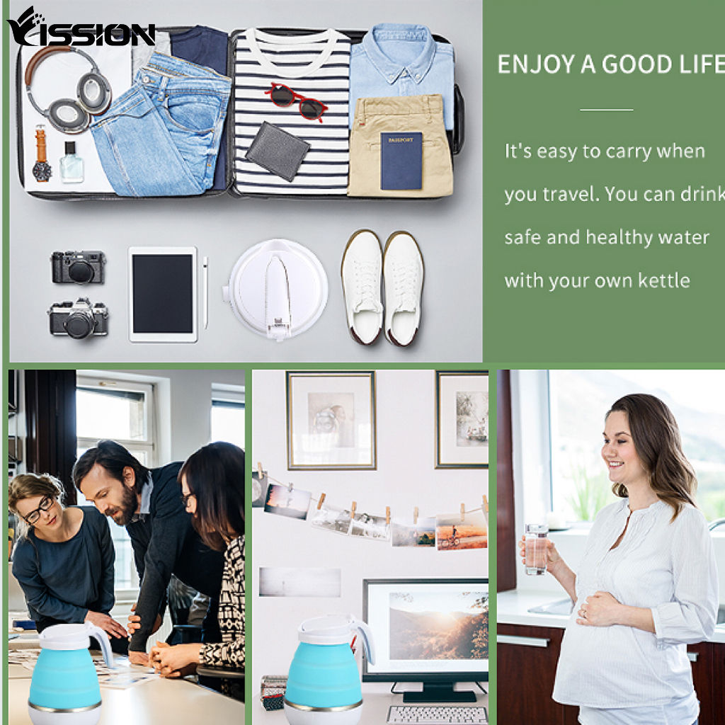 Foldable Electric Kettle for Home & Travel, Auto Power Off & Fast Boiling