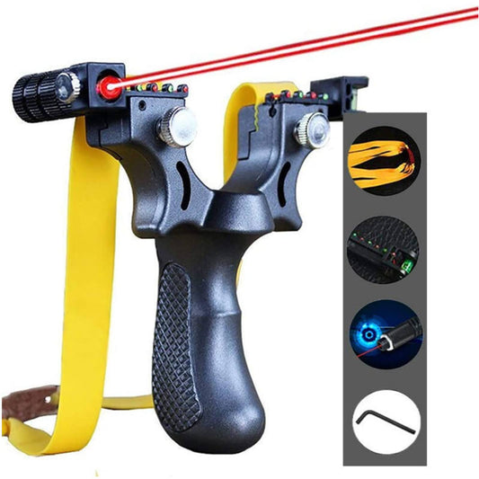 High-precision laser, high-power, fast-firing, accurate flat rubber band slingshot for outdoor competitive shooting.